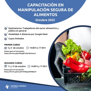 CAPACITACIÓN EN MANIPULACIÓN SEGURA DE ALIMENTOS.