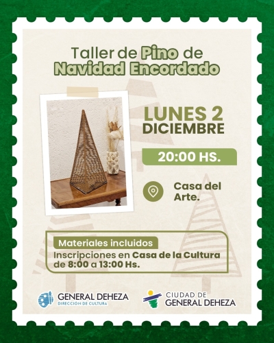 TALLER SOBRE PINITOS DE NAVIDAD