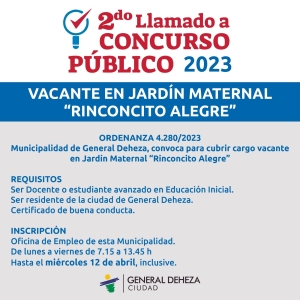 EXTENSIÓN DE LLAMADO A CONCURSO DOCENTE.