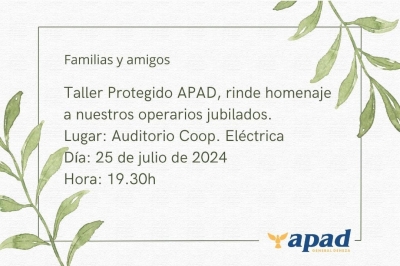 A.P.A.D. CONVOCA A LA POBLACIÓN