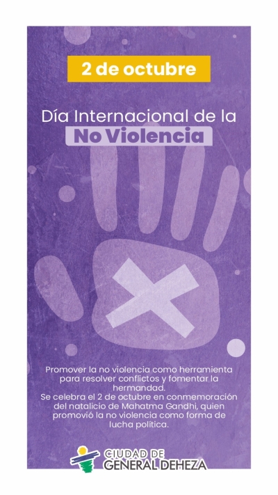 DÍA INTERNACIONAL DE LA NO VIOLENCIA