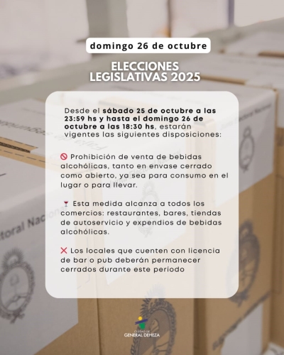 ELECCIONES LEGISLATIVAS - OCTUBRE 2025