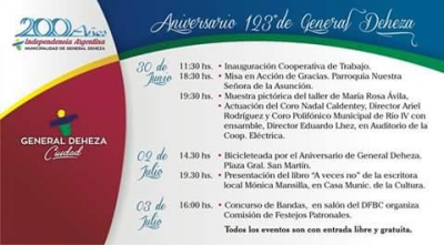 123 Aniversario de General Deheza.