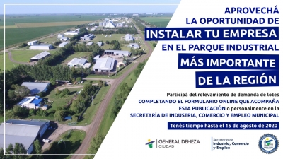 PARTICIPÁ DEL RELEVAMIENTO DE LOTES EN PARQUE INDUSTRIAL "ADRIÁN P. URQUÍA".