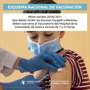 ESQUEMA DE VACUNACIÓN NACIONAL.