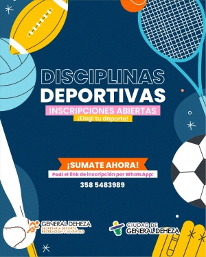 TE INVITAMOS A NUESTRAS DISCIPLINAS DEPORTIVAS 2026