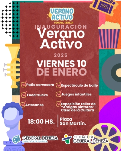VERANO ACTIVO 2025 LLEGA A LA PLAZA CENTRAL