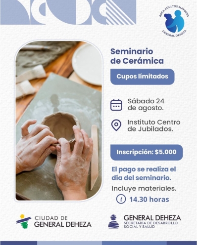 ¡ATENCIÓN! SEMINARIO DE CERÁMICA