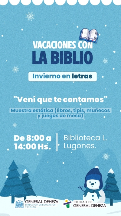 VACACIONES DE INVIERNO - ACTIVIDADES EN NUESTRA BIBLIOTECA