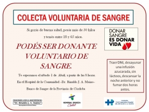 EL HOSPITAL DE LA COMUNIDAD "RINALDO J. MAINO" INFORMA E INVITA.