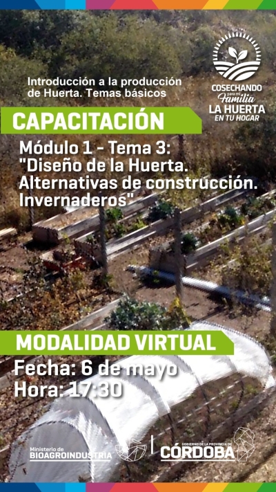 LA HUERTA EN TU HOGAR. 3° CAPACITACIÓN VIRTUAL 2025