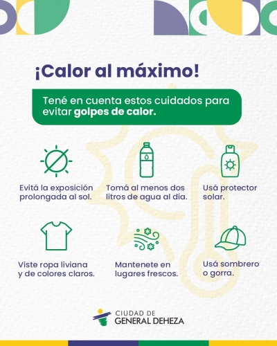 ¡ELEVADAS TEMPERATURAS A CUIDARNOS!