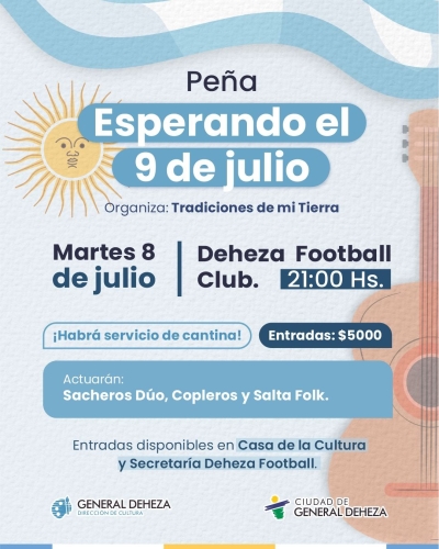 PEÑA ¡ESPERANDO EL 9 DE JULIO!