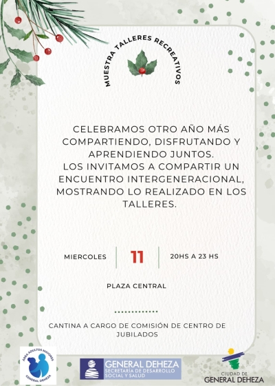 MUESTRA DE TALLERES RECREATIVOS