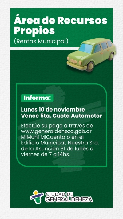 VENCIMIENTO IMPUESTO AL AUTOMOTOR