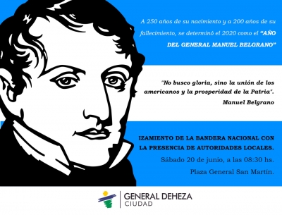 20 DE JUNIO - ANIVERSARIO DEL FALLECIMIENTO DE DON MANUEL BELGRANO.