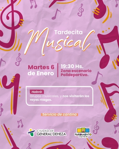 ¡VENÍ A NUESTRA TARDECITA MUSICAL!