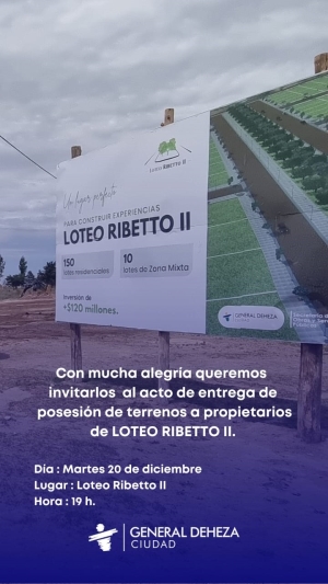 POSESIÓN DE LOTEO RIBETTO II