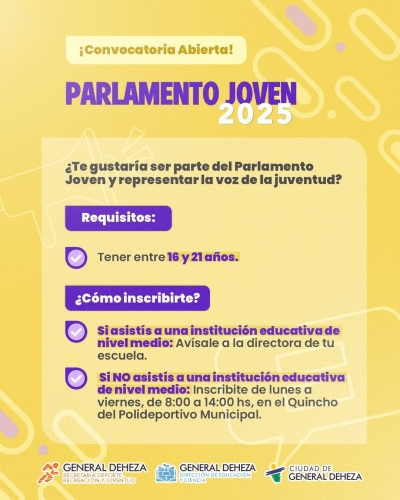 ¡ATENCIÓN! PARLAMENTO JOVEN 2025