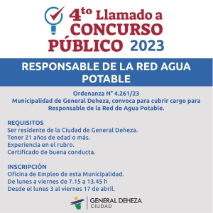 LLAMADO A CONCURSO PÚBLICO.