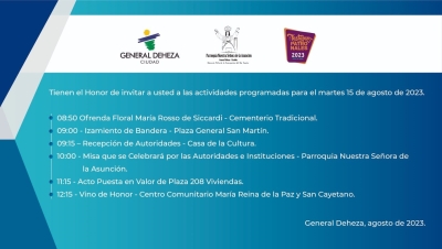 FESTEJOS PATRONALES 2023 - INVITACIÓN.