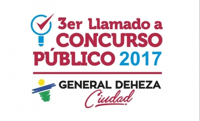 3ER. CONCURSO PUBLICO DEL AÑO 2017 PARA INGRESAR A MUNICIPALIDAD DE GENERAL DEHEZA