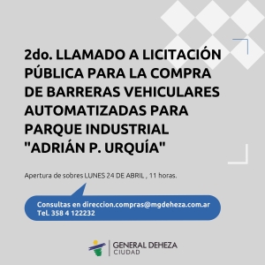 BARRERAS VEHICULARES - LICITACIÓN.