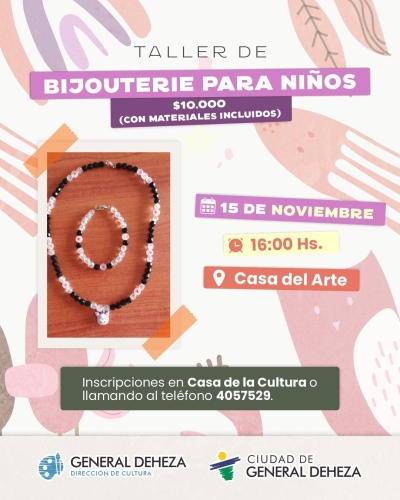 TALLER DE BIJOUTERIE PARA NIÑOS