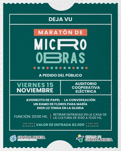 ¡A PEDIDO DEL PÚBLICO, MARATÓN DE MICROOBRAS!