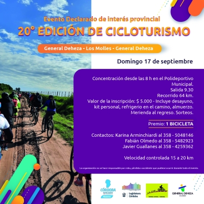 20° EDICIÓN DE CICLOTURISMO.
