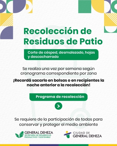 RECOLECCIÓN DE RESIDUOS DE PATIO.
