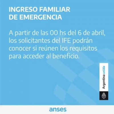 INGRESO FAMILIAR DE EMERGENCIA.