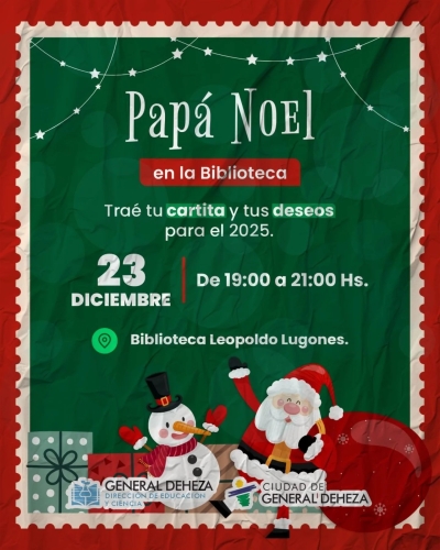 NAVIDAD TRAE VISITAS A NUESTRA BIBLIOTECA "LEOPOLDO LUGONES"