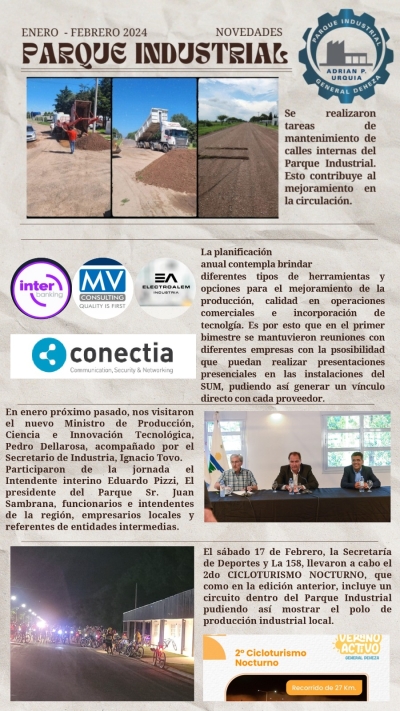 RESUMEN DE ACTIVIDADES 2024 DEL PARQUE INDUSTRIAL "ADRIÁN P. URQUÍA"
