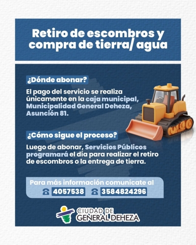 ¡ATENCIÓN VECINO! - RETIRO DE ESCOMBROS