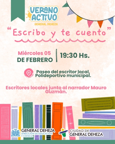 "ESCRIBO Y TE CUENTO" SE REPROGRAMA PARA LOS PRÓXIMOS DÍAS