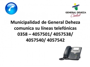 LÍNEAS TELEFÓNICAS MUNICIPALES.