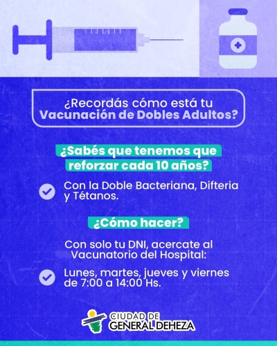 CAMPAÑA DE VACUNACIÓN DOBLE ADULTOS