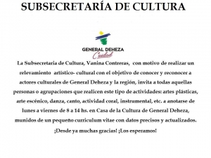 RELEVAMIENTO ARTÍSTICO -  CULTURAL
