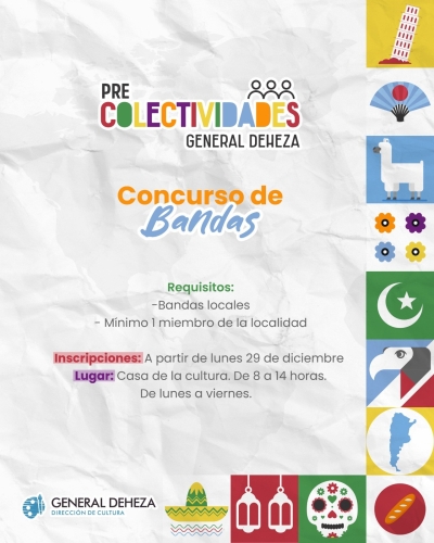 CONCURSO DE BANDAS. ¡HOY COMIENZA LA INSCRIPCIÓN!