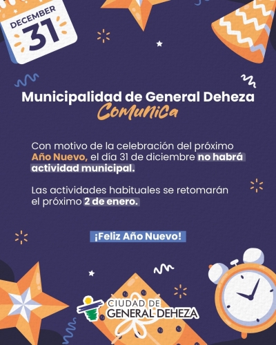 MUNICIPALIDAD DE GENERAL DEHEZA - INFORMA