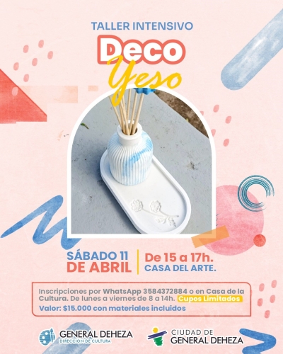TALLER INTENSIVO DE DECO YESO