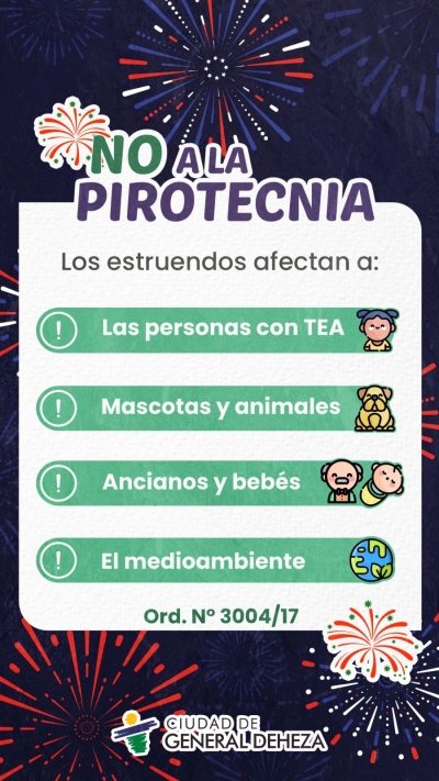 EN ESTAS FIESTAS Y NUNCA MÁS "NO A LA PIROTECNIA"