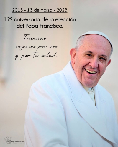 12° ANIVERSARIO DEL PAPA FRANCISCO EN FUNCIONES