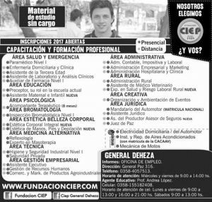 ¡CIEP Y MUNICIPALIDAD DE GENERAL DEHEZA NOS ACERCAN UNA EXCELENTE OPORTUNIDAD!
