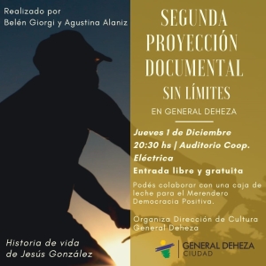 "SIN LÍMITES" SEGUNDA PROYECCIÓN DOCUMENTAL.
