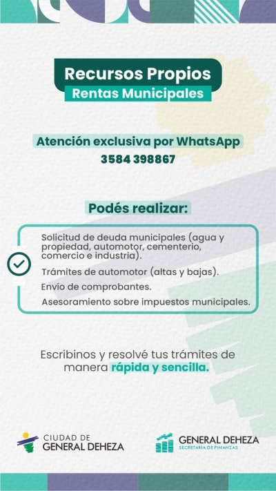 RENTAS MUNICIPAL TE OFRECE ATENCIÓN EXCLUSIVA
