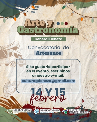 ARTE Y GASTRONOMÍA - CONVOCATORIA ARTESANOS