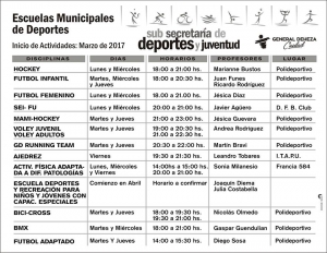 ESCUELAS MUNICIPALES DE DEPORTE